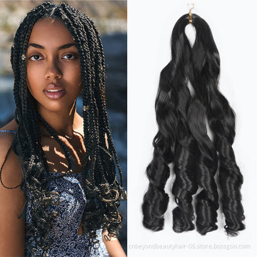 Spiral Curls Braiding Hair Synthetic Hair Extensions Loose Wave Crochet Braids Hair For Black Women